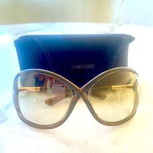 Authentic Tom Ford Whitney Brown Oversized Sunglasses